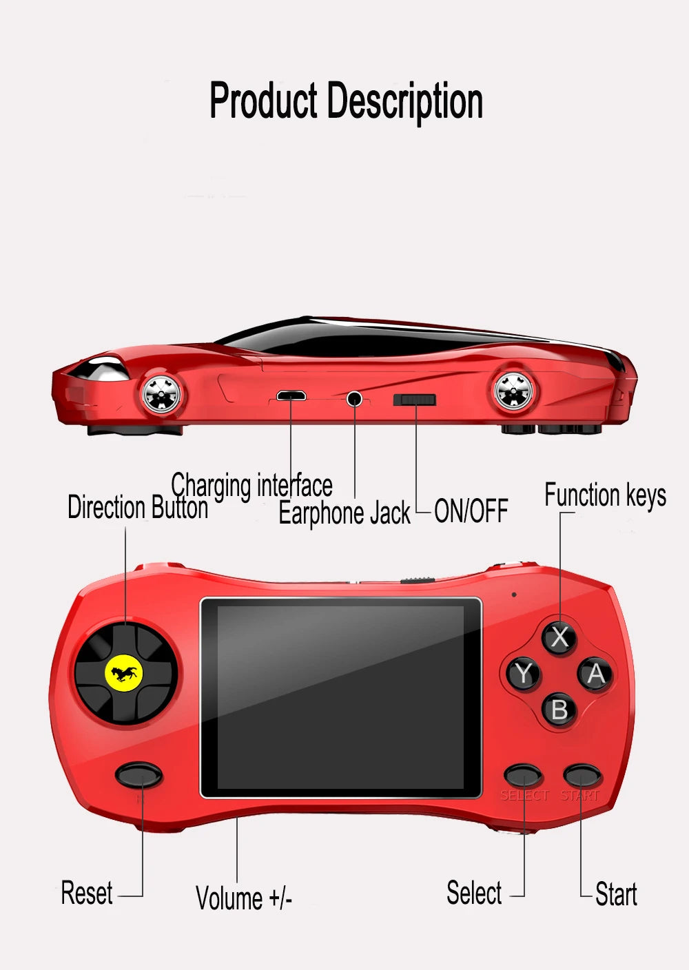 620-in-1 Handheld Video Game Console – Portable Pocket TV Game Player for Kids