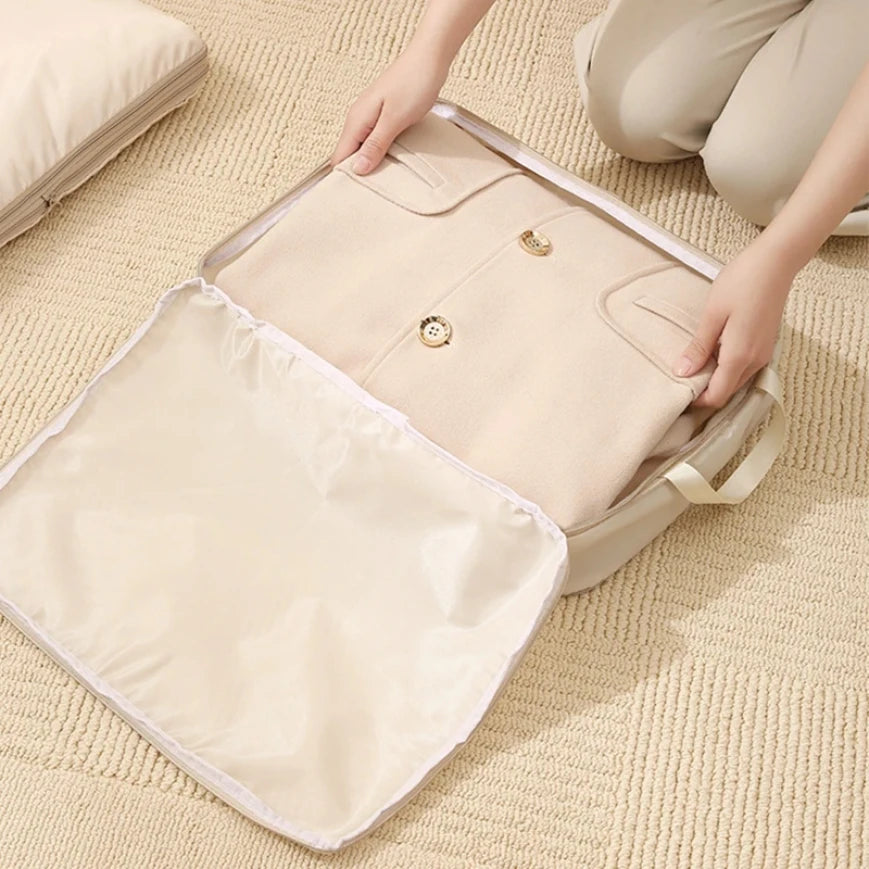 4Pcs Set Travel Compression Packing Cubes Bag Organizers Waterproof Luggage Cases for Suitcase Clothes Portable Drawer Bags