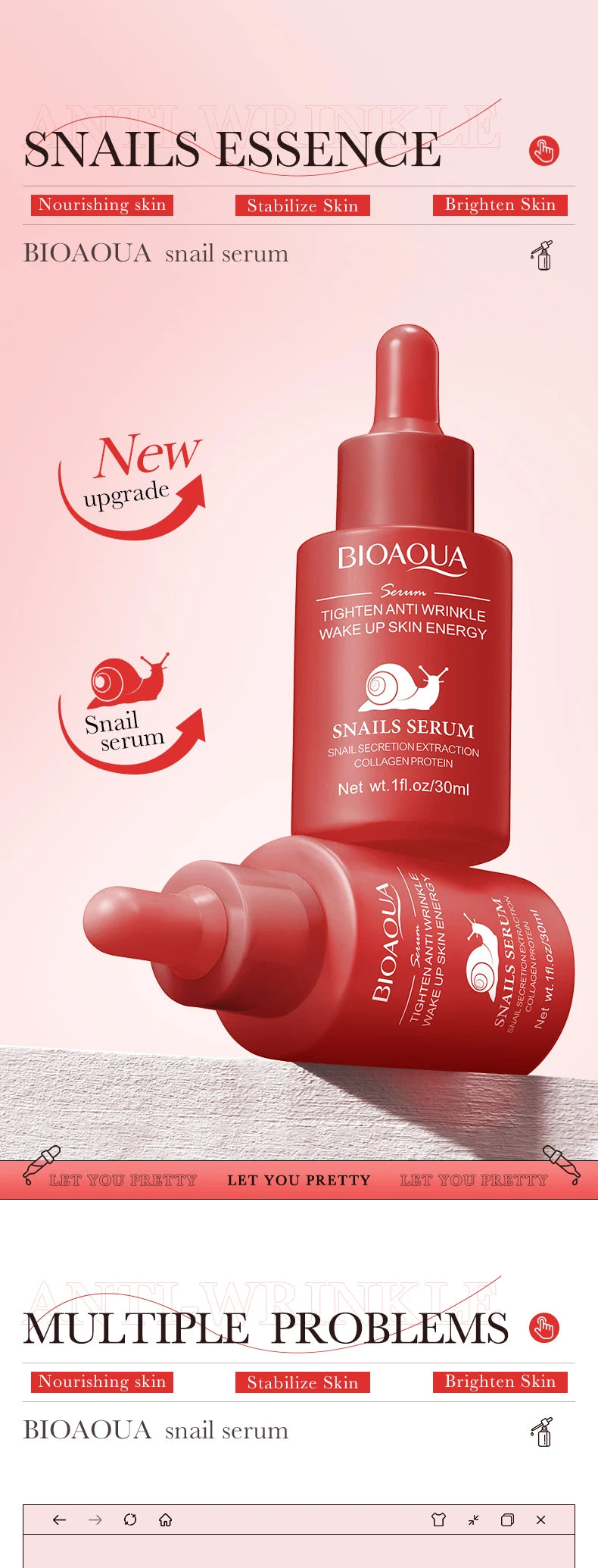 BIOAQUA Vitamin C Retinol Hyaluronic Acid Serum – Moisturizing, Brightening & Firming Facial Essence