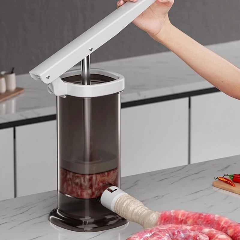 Manual Sausage Maker with 4 Stuffing Pipes – Heavy-Duty Meat Stuffer