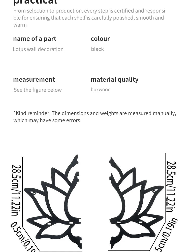 Wooden Lotus Hollow Shelf – Wall-Mounted Aromatherapy Organizer & Candle Holder