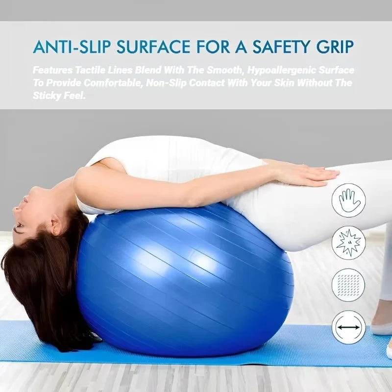 Explosion-Proof Yoga Pilates Exercise Ball – 45CM-95CM Fitness Gym Ball