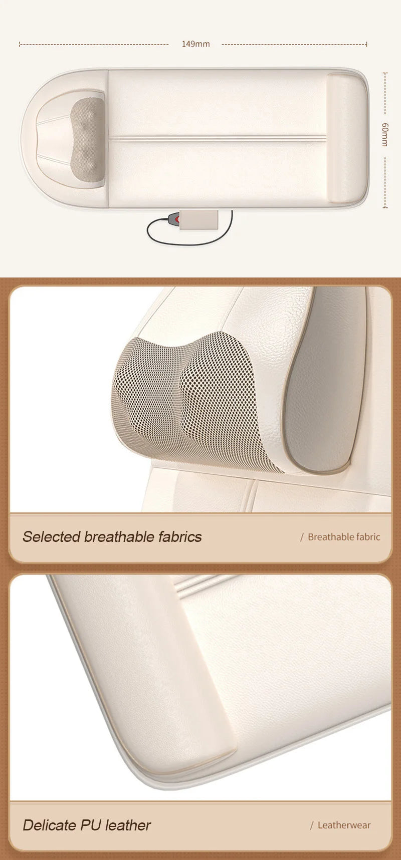 Cervical and Lumbar Massage Cushion Home Full Body SPA Massage Cushion Constant Temperature hot Compress Massage Cushion