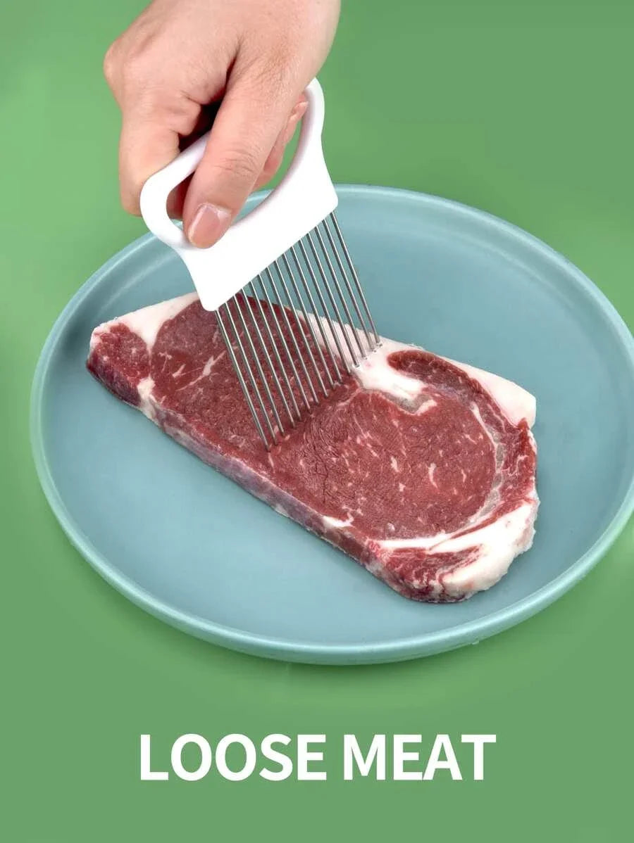 Colorful Onion Slicer Stainless Steel Potato Chip & Vegetable Holder