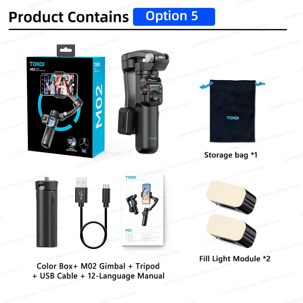 3-Axis Handheld Gimbal Stabilizer for Smartphone – Anti-Shake Video Tripod with Selfie Mode for iPhone & Xiaomi