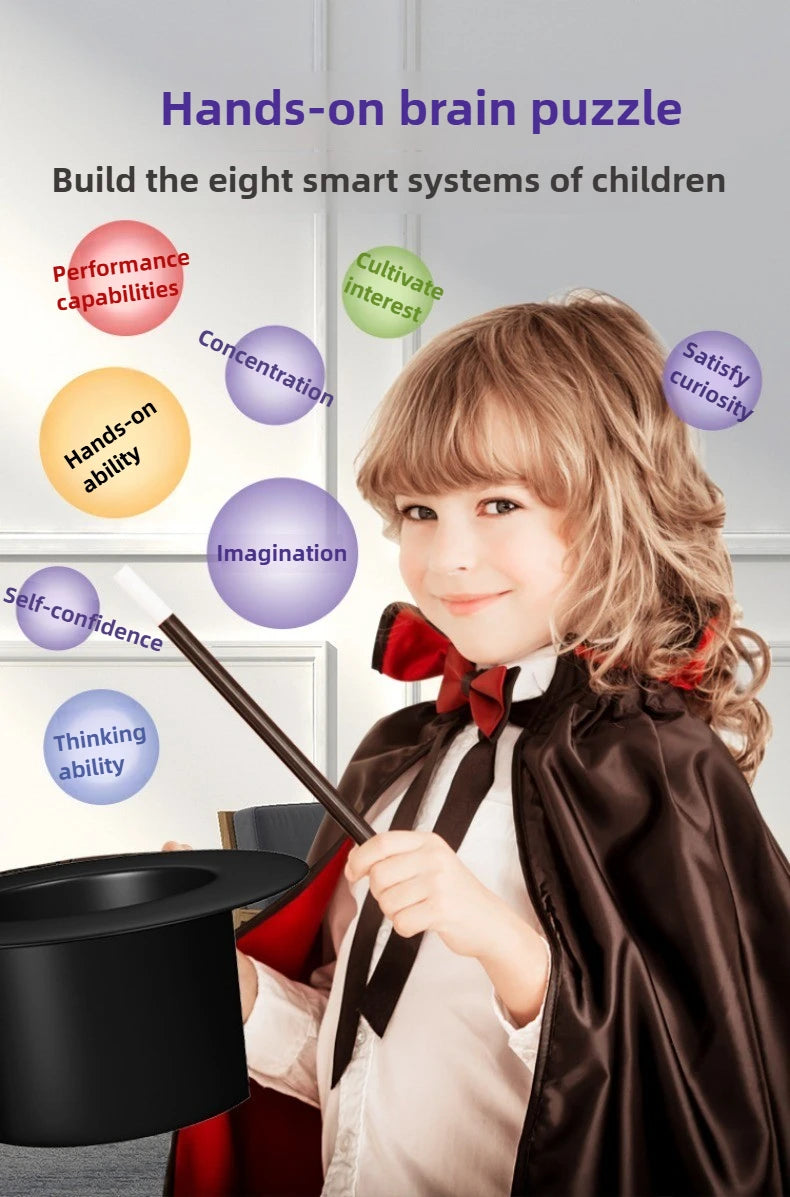 Children’s Magic Tricks Kit – Beginner Magic Set with Cards & Interactive Props