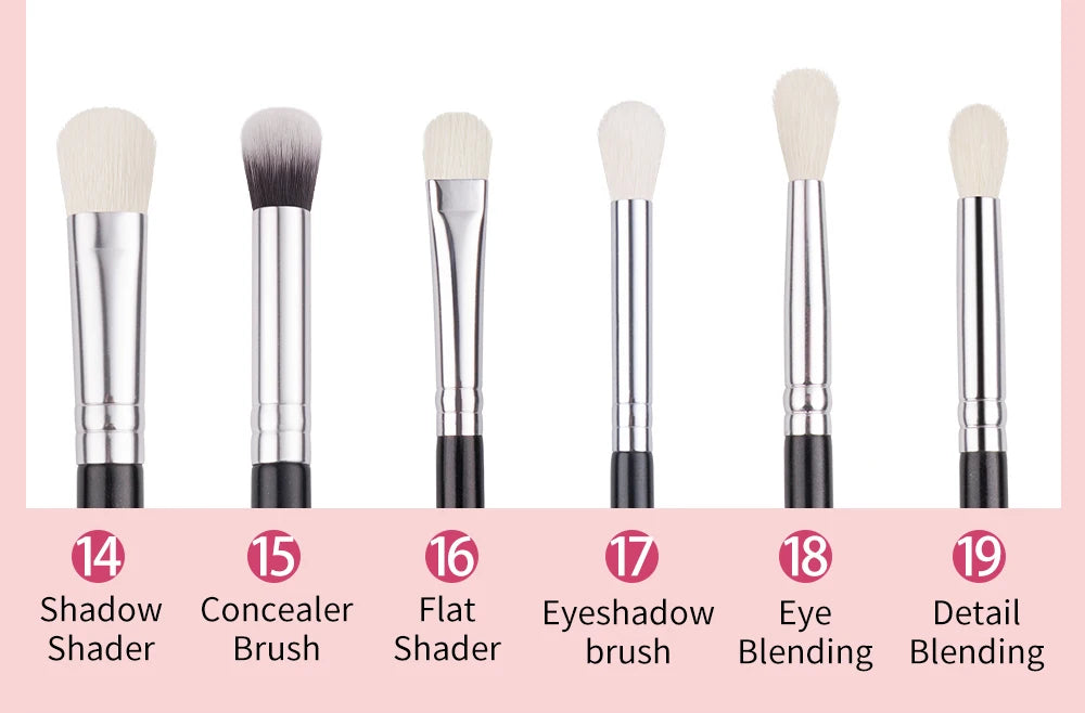 BEILI Black Makeup Brush Set – Professional Natural Goat Hair Brushes for Foundation, Powder & Eyeshadow