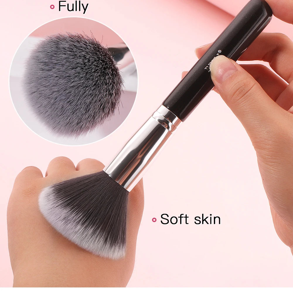 BEILI Black Makeup Brush Set – Professional Natural Goat Hair Brushes for Foundation, Powder & Eyeshadow