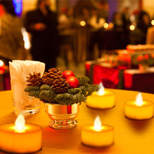 24Pcs Flameless LED Tea Light Candles – Warm White Wishing Candle Set for Holiday Decor