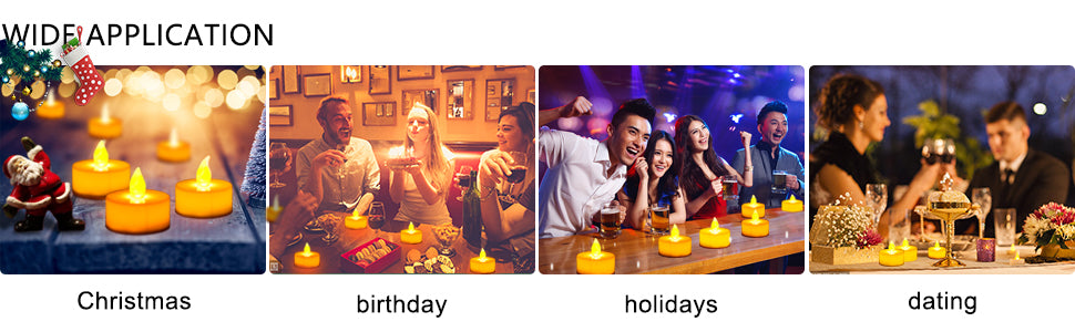 24Pcs Flameless LED Tea Light Candles – Warm White Wishing Candle Set for Holiday Decor