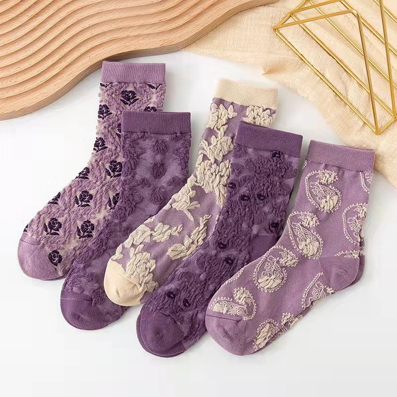 Retro Lace Socks™- Harajuku Embroided Lolita Socks