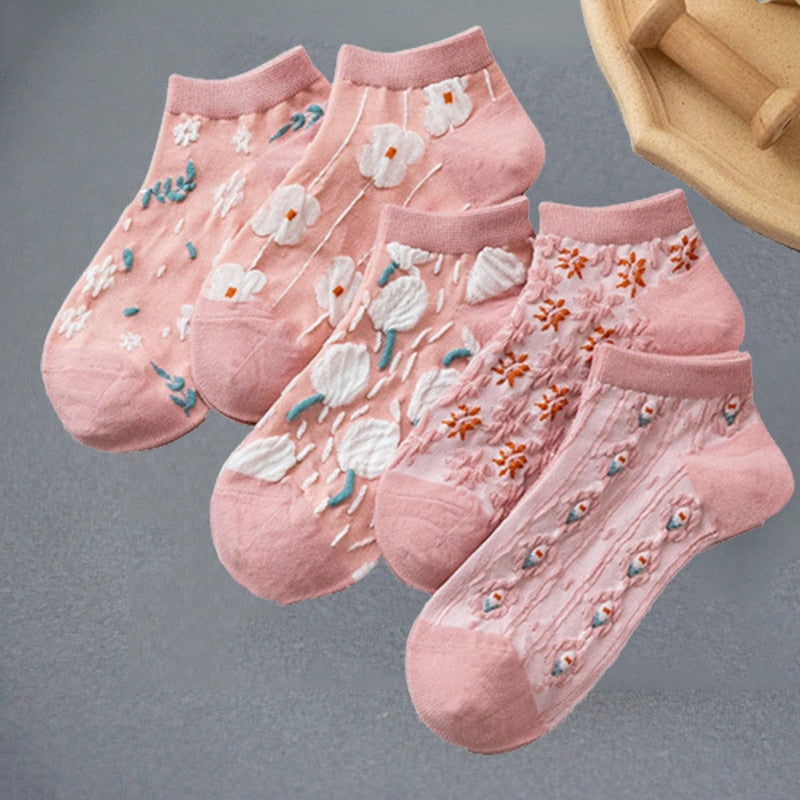 Retro Lace Socks™- Harajuku Embroided Lolita Socks