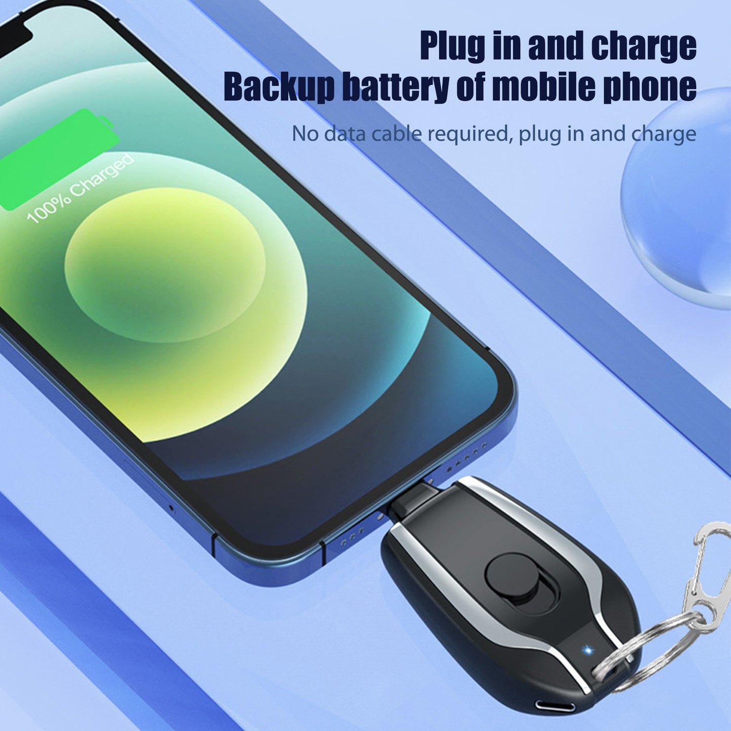 Pocket Power ™- Emergency Keychain  Phone Charger